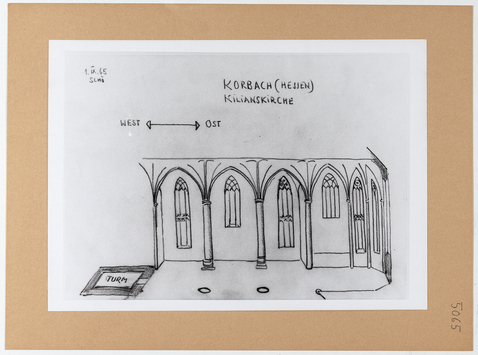 Vorschaubild Korbach: Kilianskirche, Inneres, Skizze Wolfgang Schöne 1965